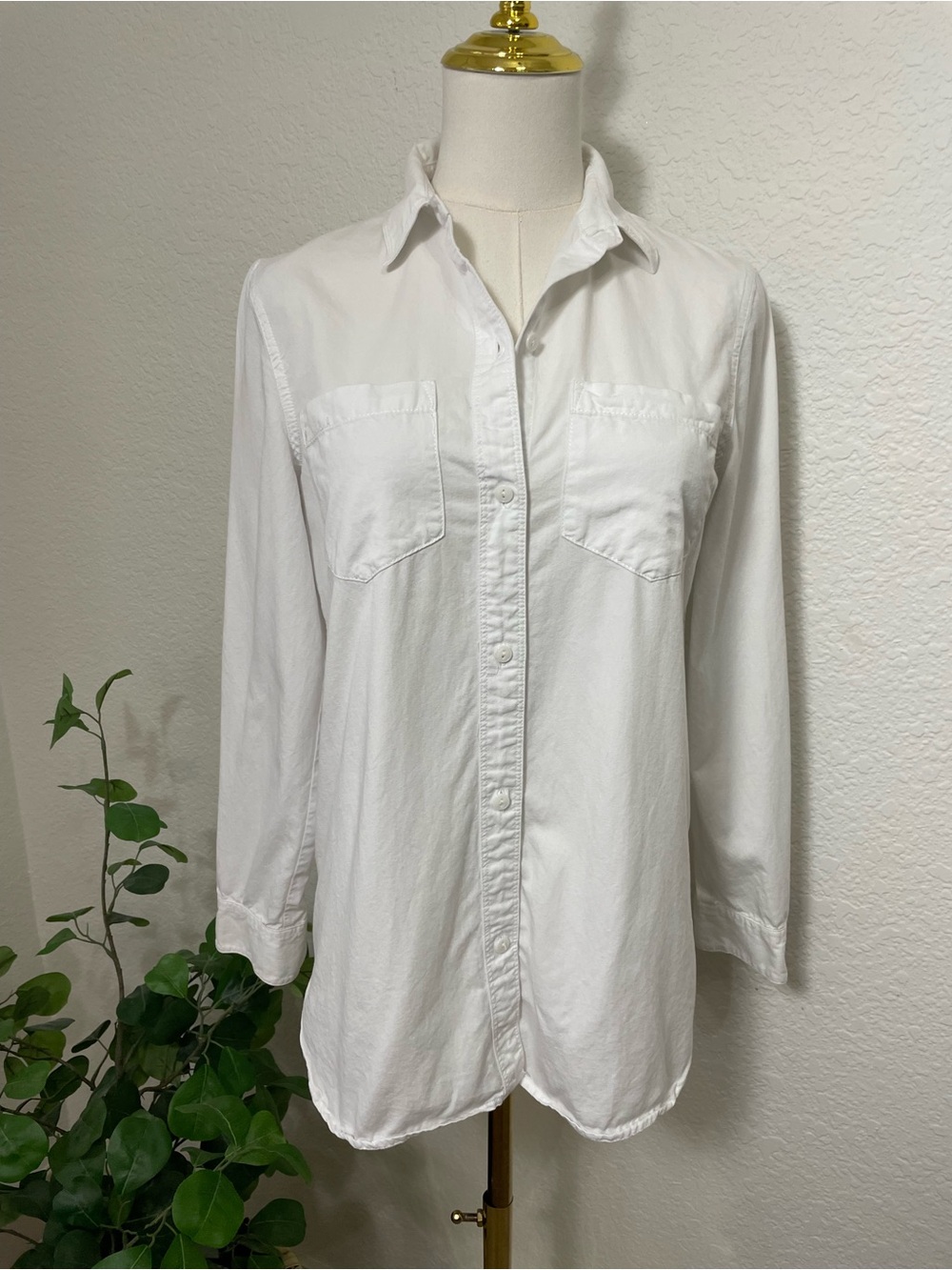 Madewell Oversized Ex-Boyfriend White Button-Up Shirt XS